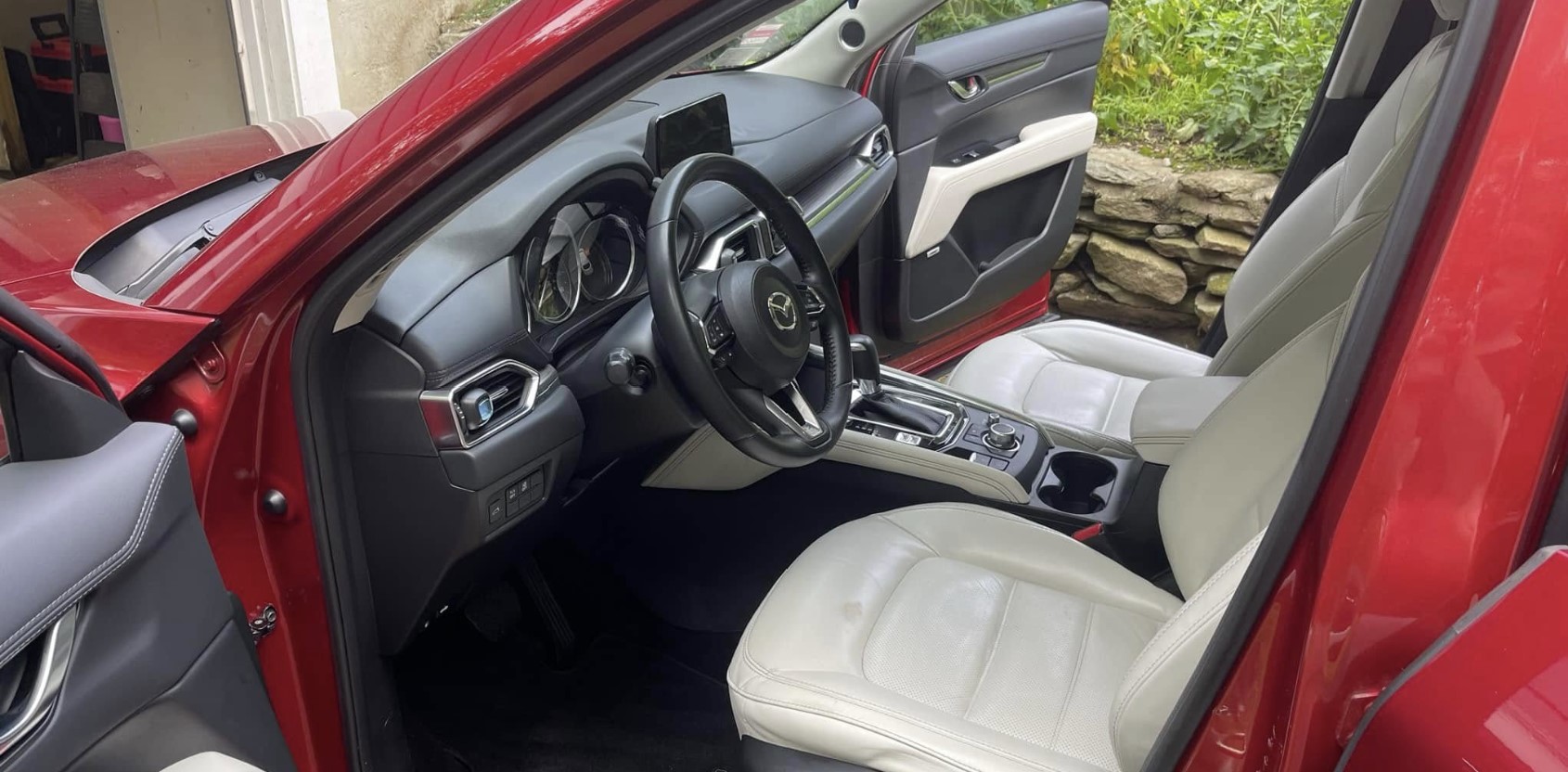 Mazda interior after a full interior detail at Rubino Auto Detailing