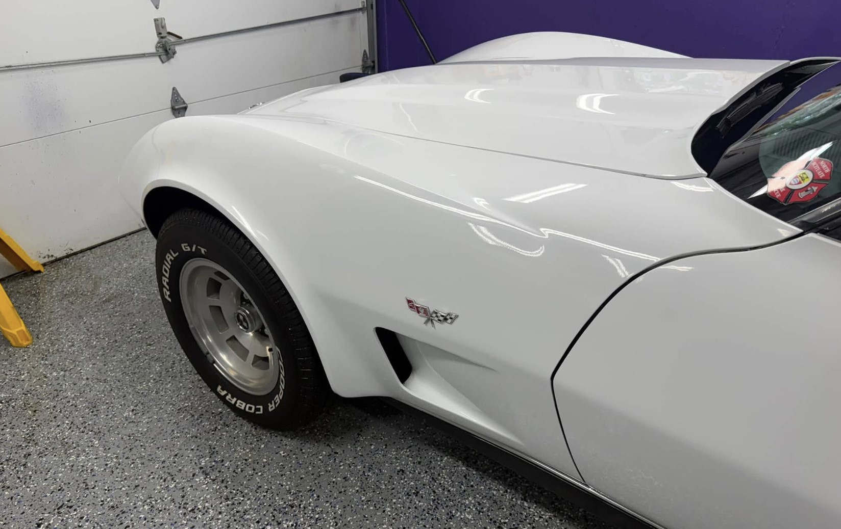 Corvette paintwork restored to a deep gloss after paint correction at Rubino Auto Detailing