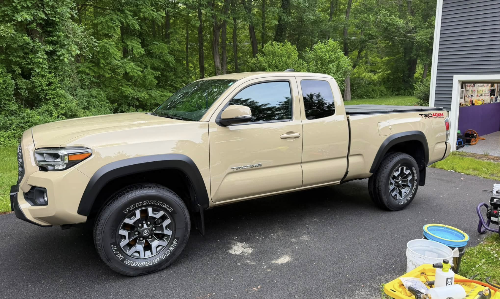 Car detailing in Johnston, RI with Rubino Auto Detailing, a truck washed, dried and finished by hand at the North Scituate shop
